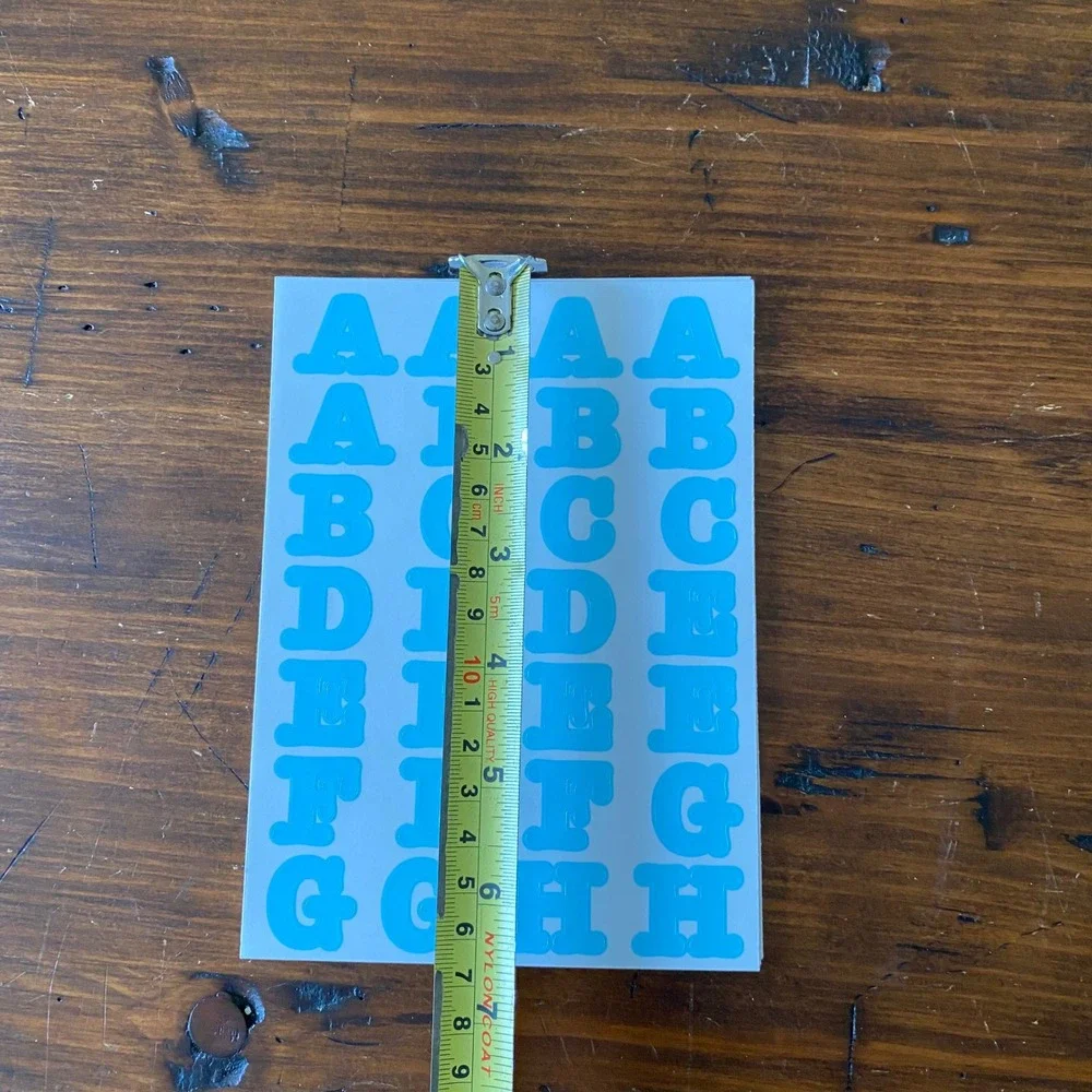 Creative Memories Light Blue Alphabet Sticker Sheets Lot of 4 Scrapbooking Craft